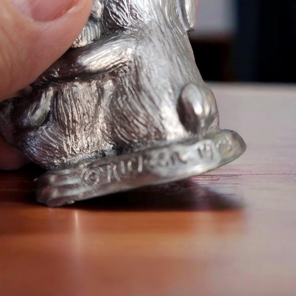 Michael Ricker Pewter Rabbit Bunny Couple Collectible Figurine 1998 Handcrafted - Picture 3 of 5